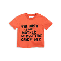 Mini Rodini Mother Earth Orange Short Sleeve Tee