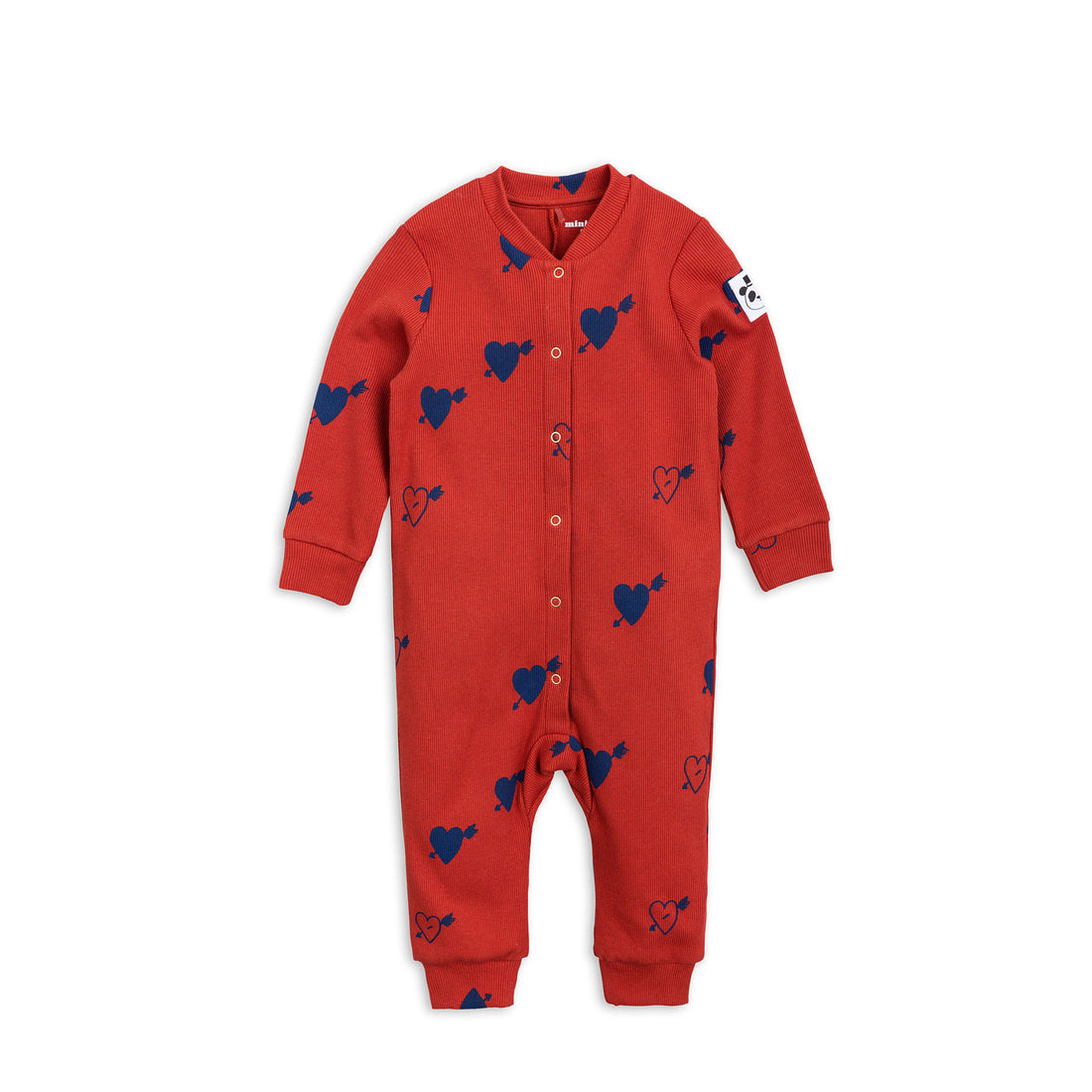 Mini Rodini Red Heart Rib Jumpsuit