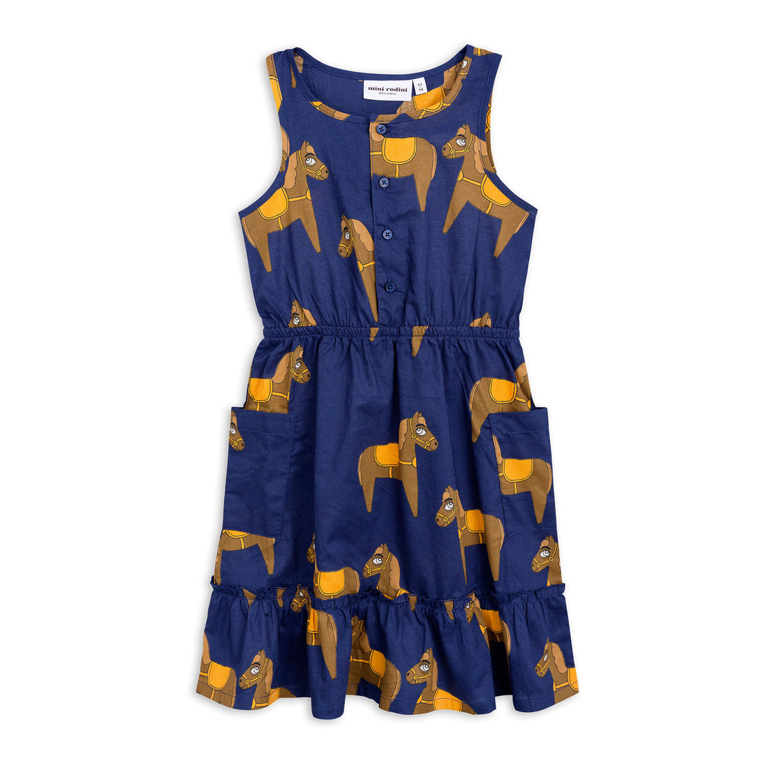 Mini Rodini Horse Woven Flounce Dress