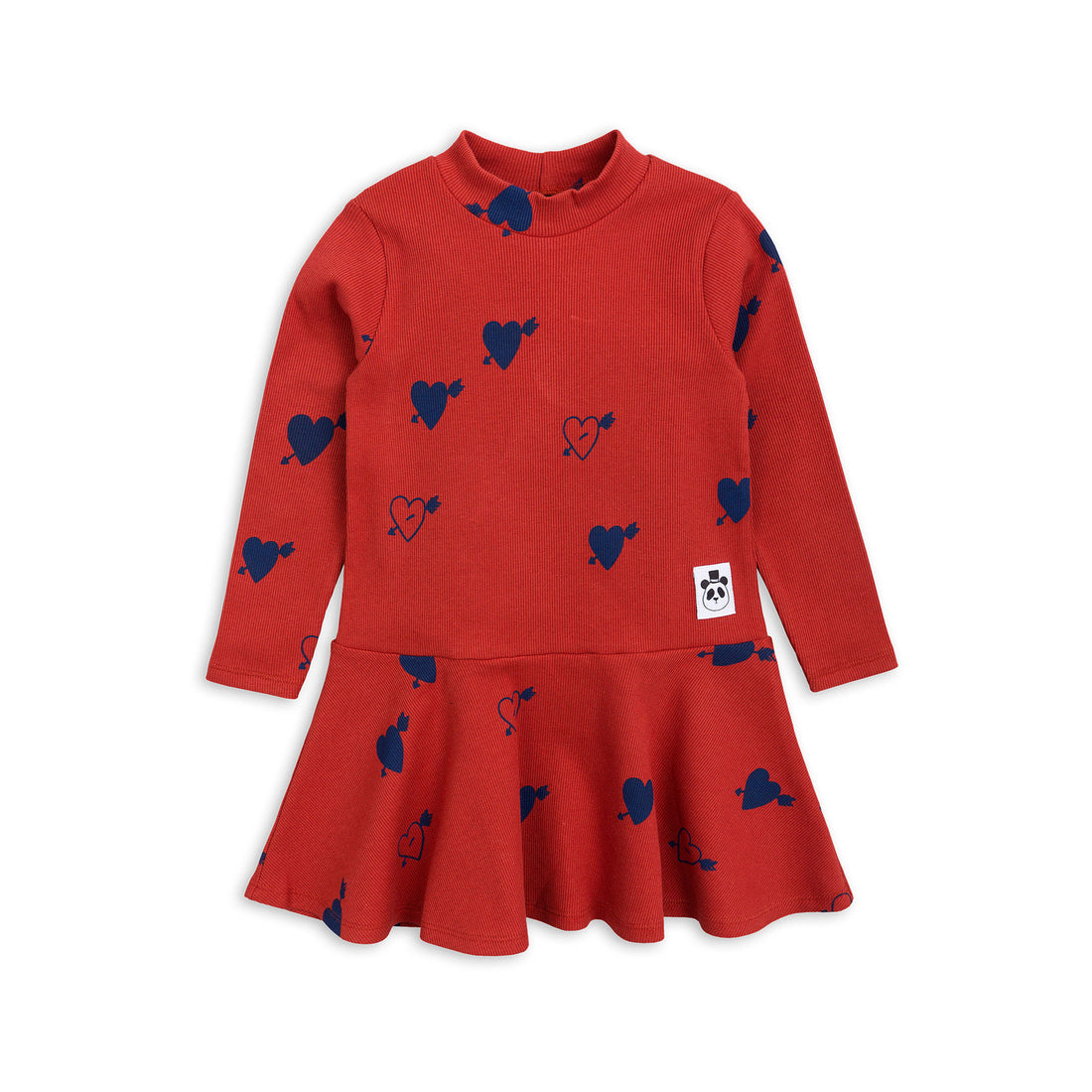 Mini Rodini Red Heart Rib Dance Dress