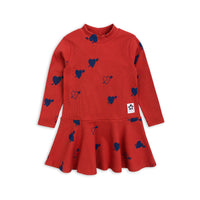 Mini Rodini Red Heart Rib Dance Dress
