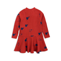 Mini Rodini Red Heart Rib Dance Dress