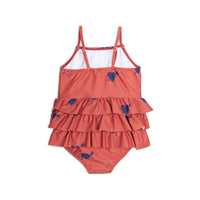 Mini Rodini Red Heart Frill Swimsuit