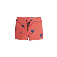 Mini Rodini Red Heart Swimpants