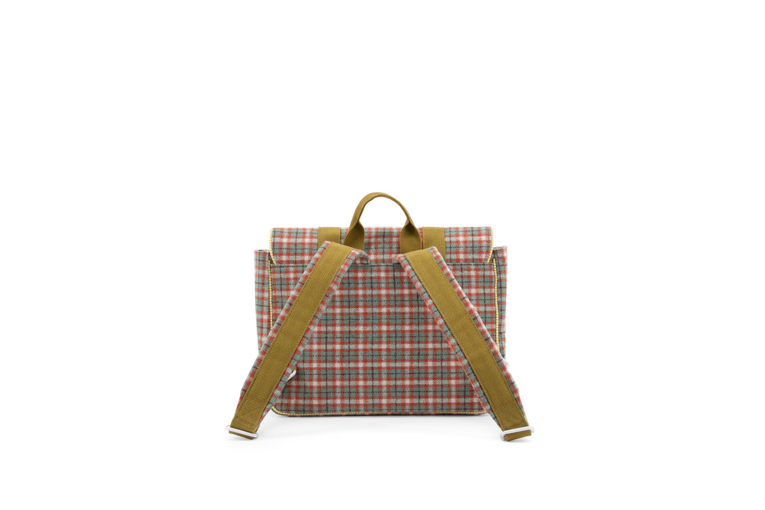 Sticky Lemon School Bag | Adventure Collection | Pink Plaid