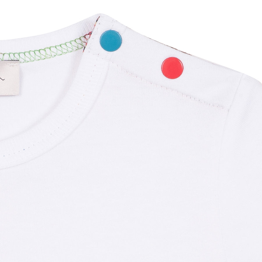 Paul Smith Junior White Musical Dinosaurs Baby Tee