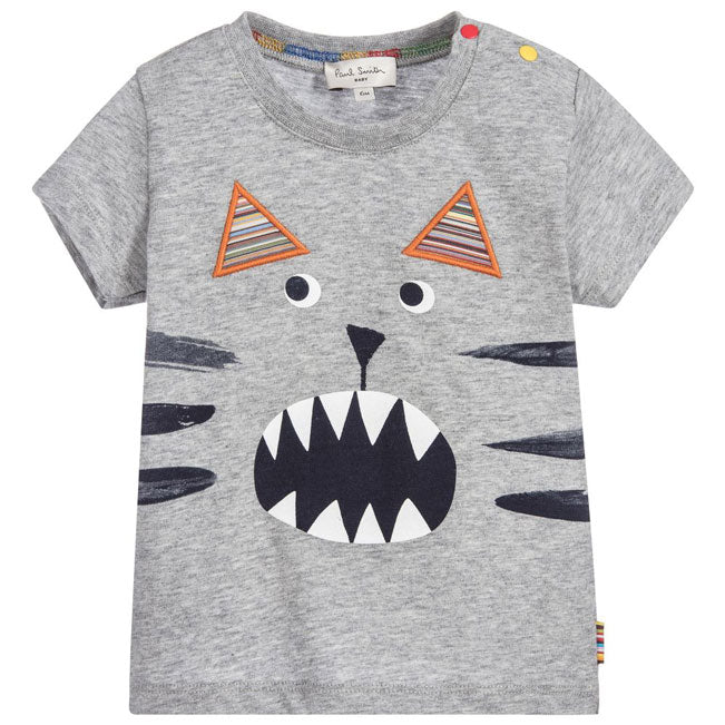Paul Smith Junior Grey Rocky Monster Baby Tee