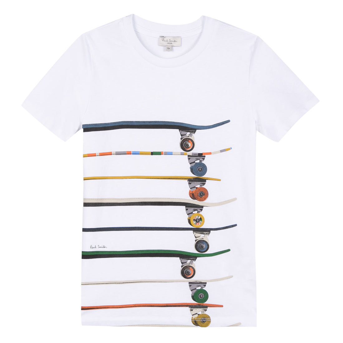Paul Smith Junior White Skateboard Stripe Tee