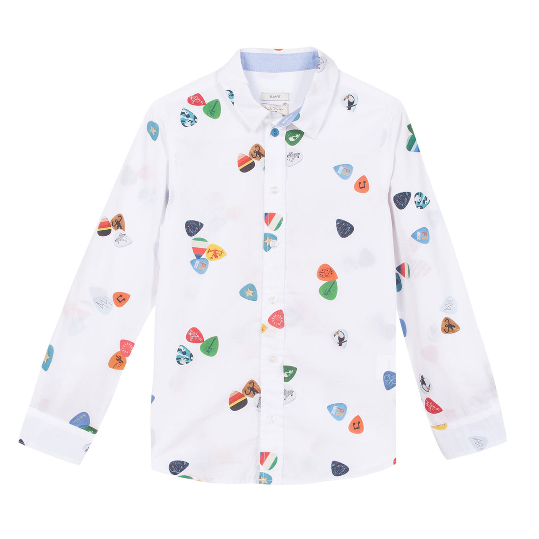 Paul Smith Junior White Plectrum Print Shirt