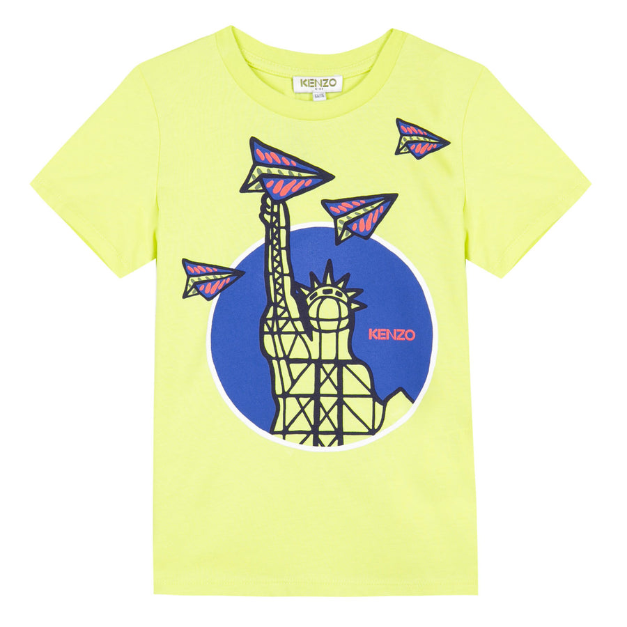 Kenzo Lime Paper Planes Tee