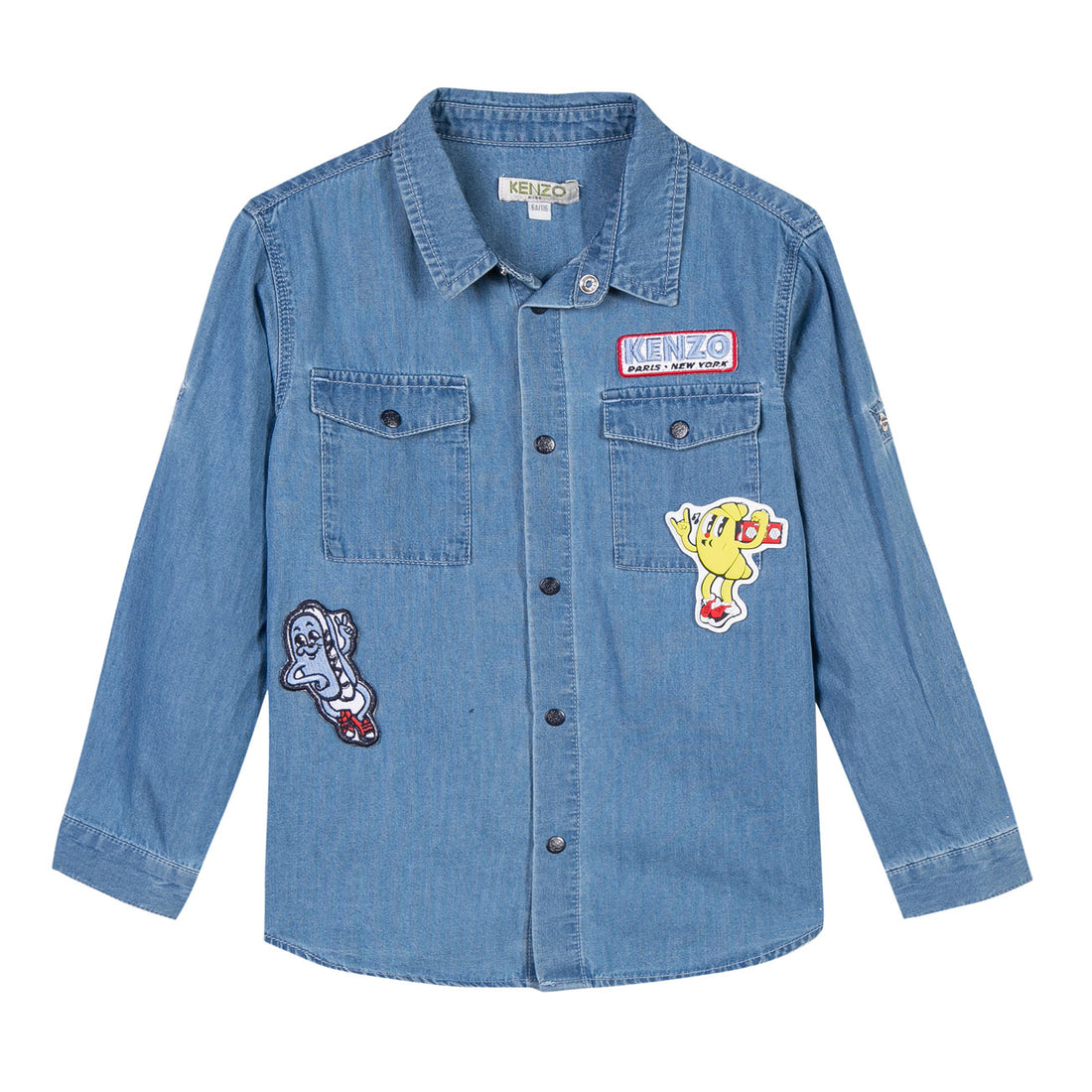 Kenzo Light Denim Patch Button Down