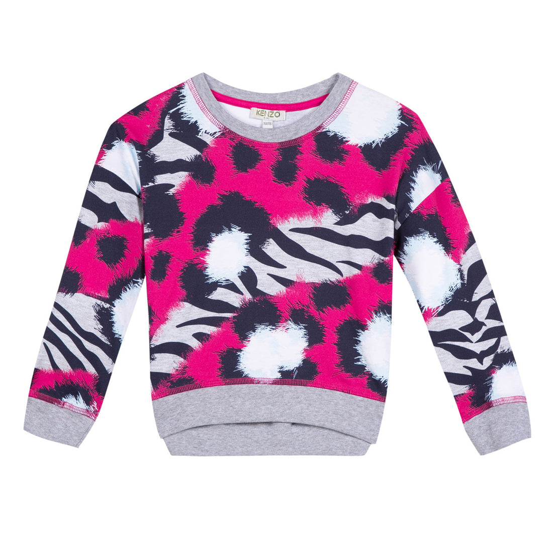 Kenzo Fuchsia Mixed Print Sweatshirt