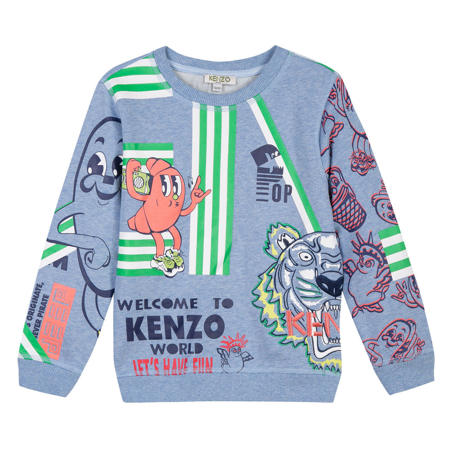 Kenzo Light Blue Food Fiesta Sweatshirt