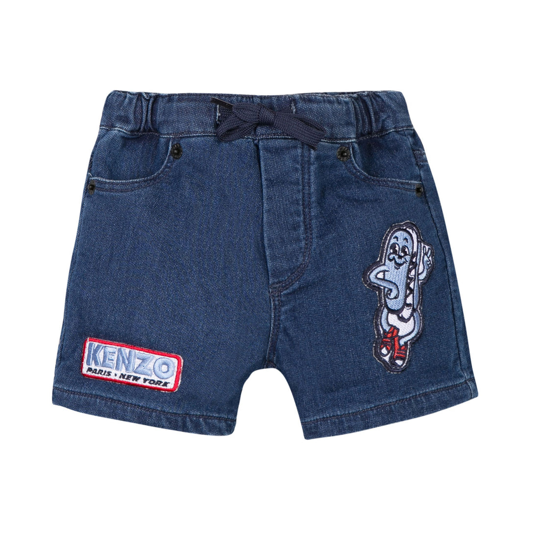 Kenzo Dark Indigo Patch Shorts