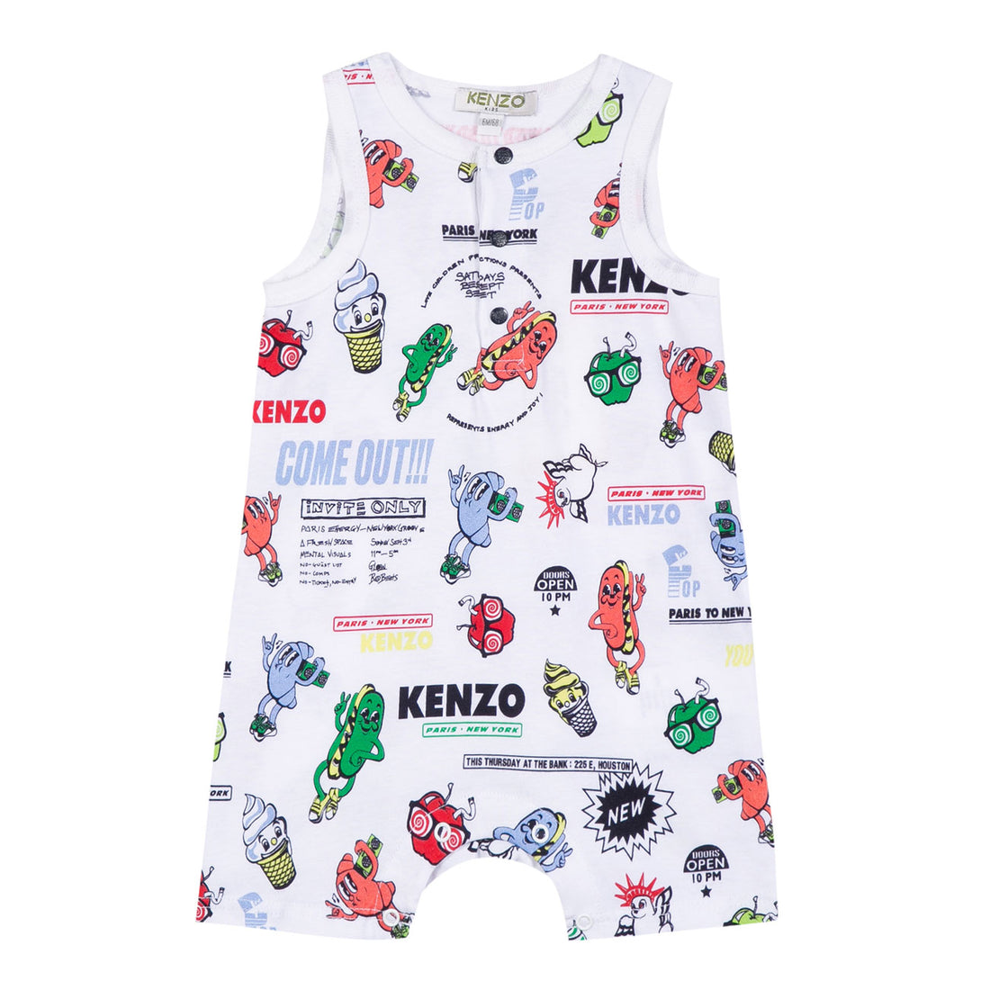 Kenzo White Food Fiesta Romper