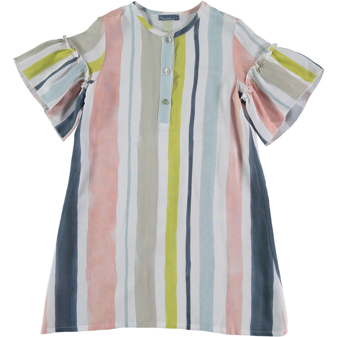 Tarantela Pastel Striped Bell Sleeve Dress