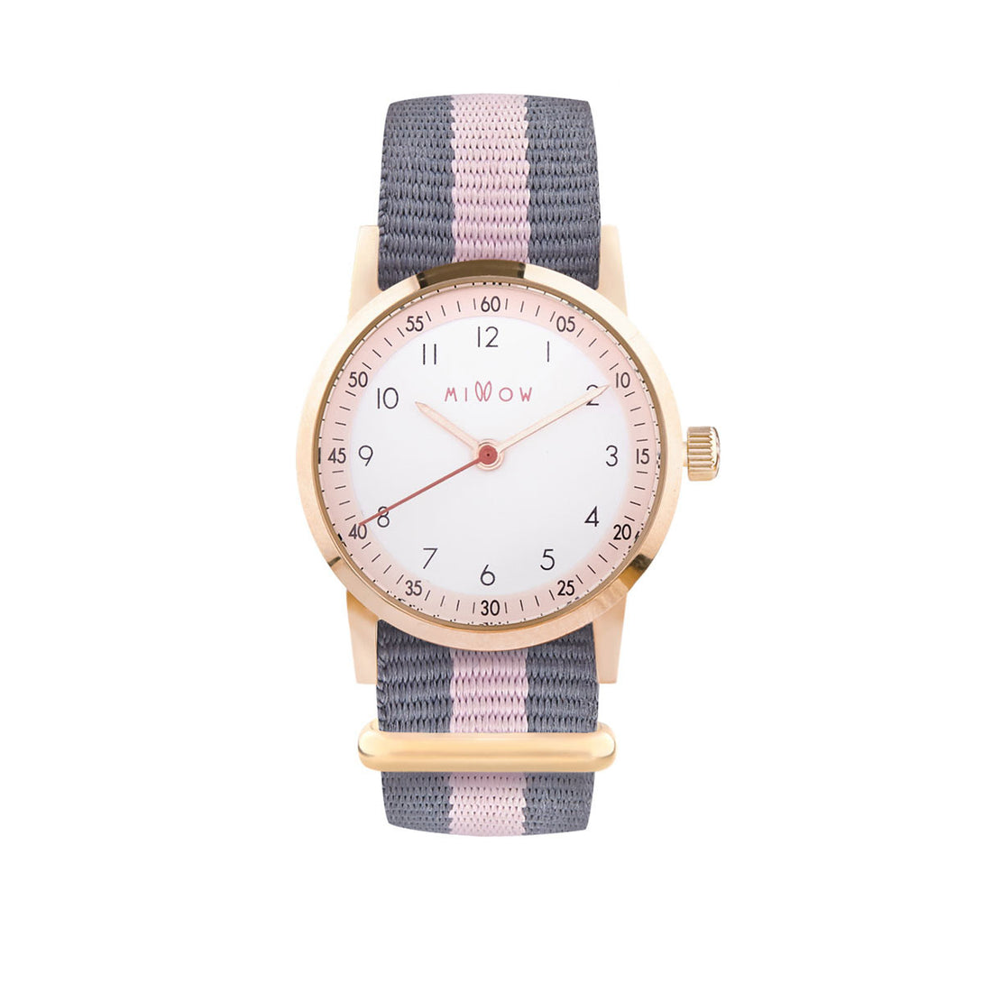 Millow Pink Blossom Stripe Strap Watch