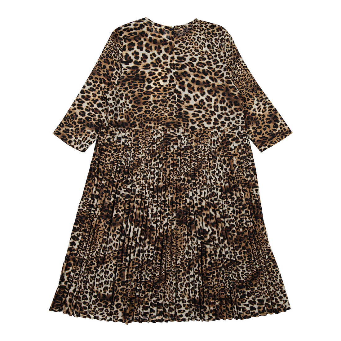 Ava and Lu Leopard High Waisted Pleat Dress