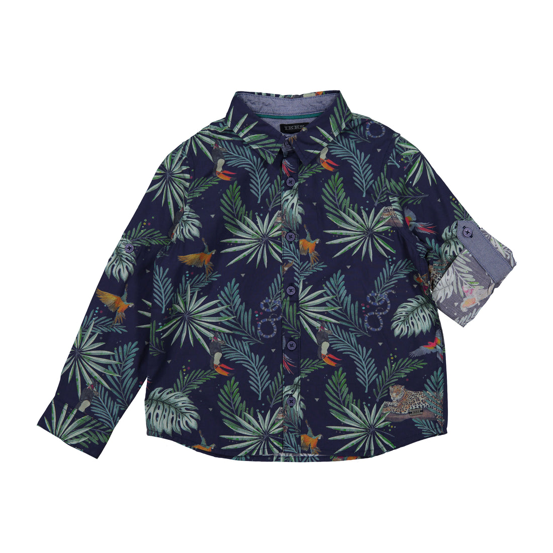 IKKS Tropical Print Button Down