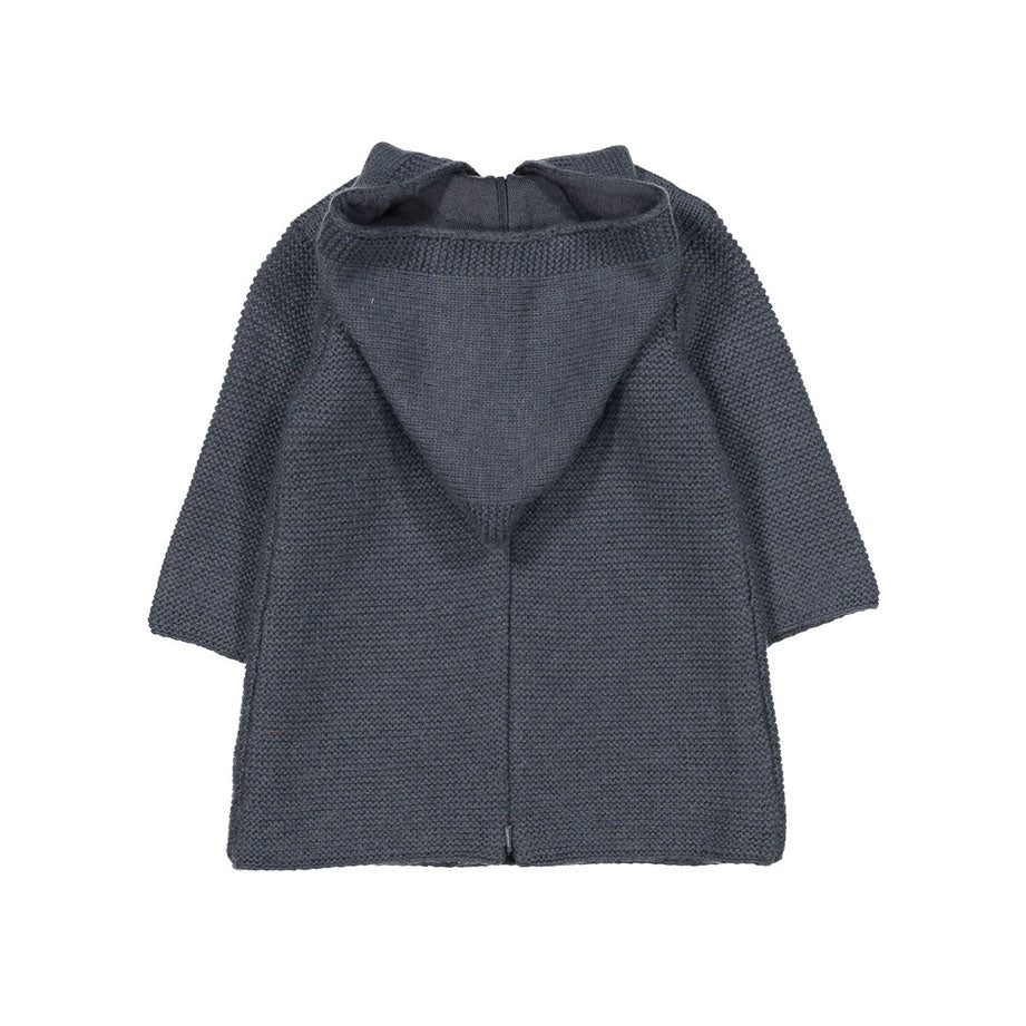 Bonpoint Blue-Grey Burnout Knit Sweater