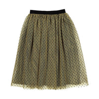 Bonpoint Gold Mesh Tulle Janice Maxi Skirt