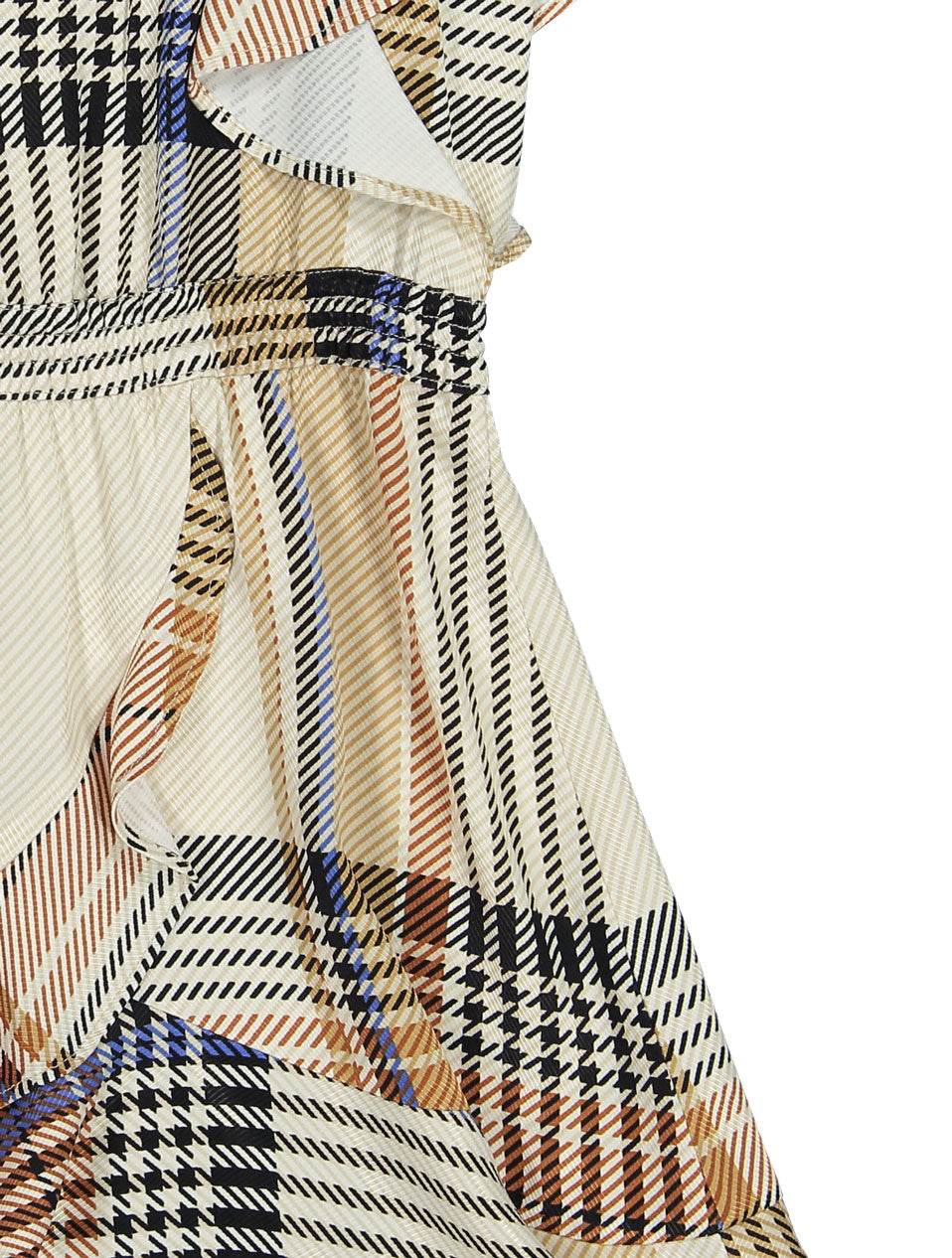 Little Remix Brown Plaid Frigg Wrap Dress