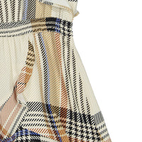 Little Remix Brown Plaid Frigg Wrap Dress