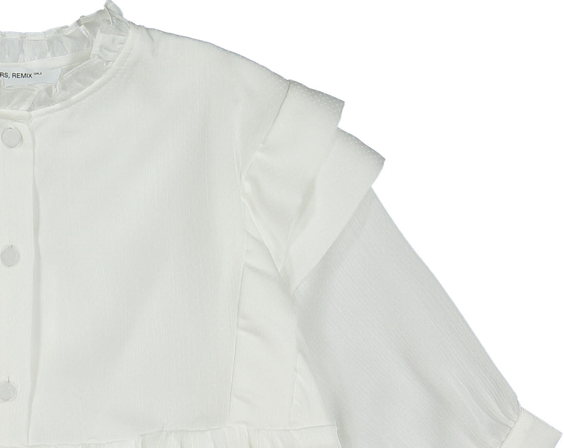 Little Remix Cream Elda Layered Dress