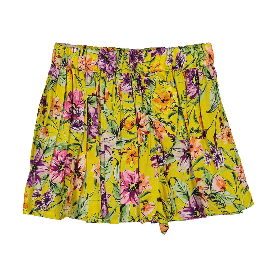 Maan Yellow Floral Luisa Wrap Skirt