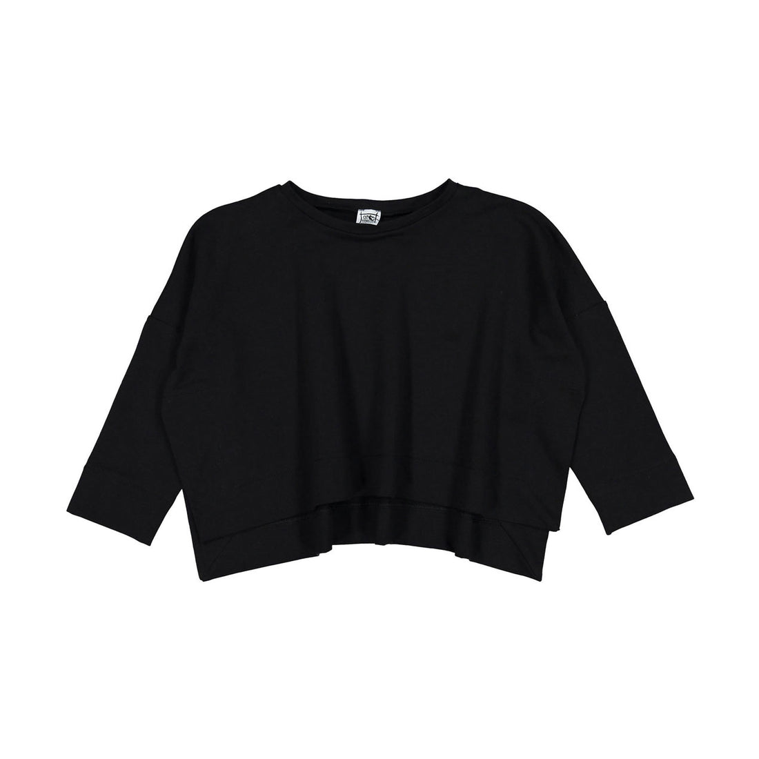 Orimusi Black Square Cropped Sweatshirt