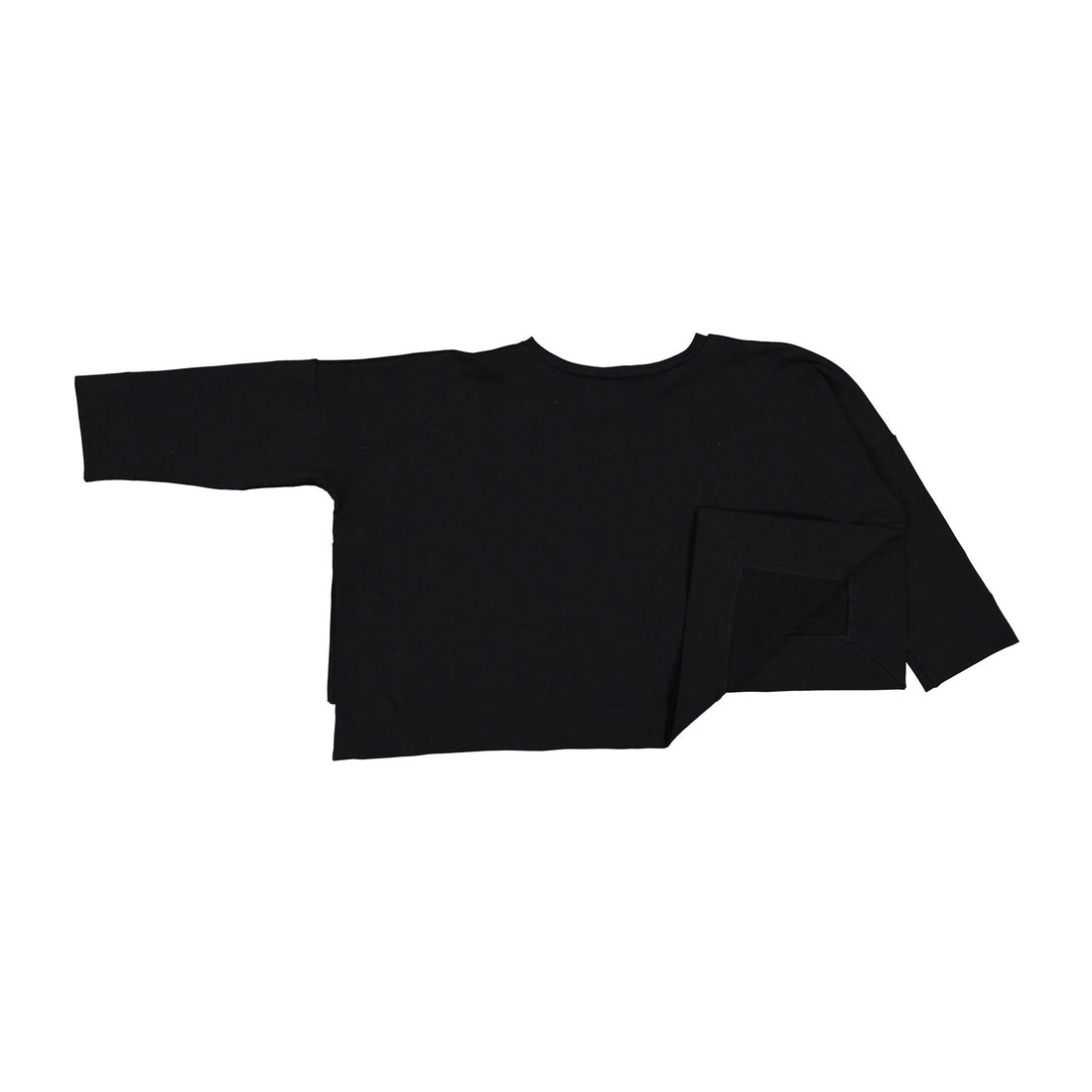 Orimusi Black Square Cropped Sweatshirt