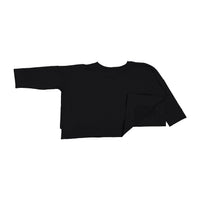Orimusi Black Square Cropped Sweatshirt
