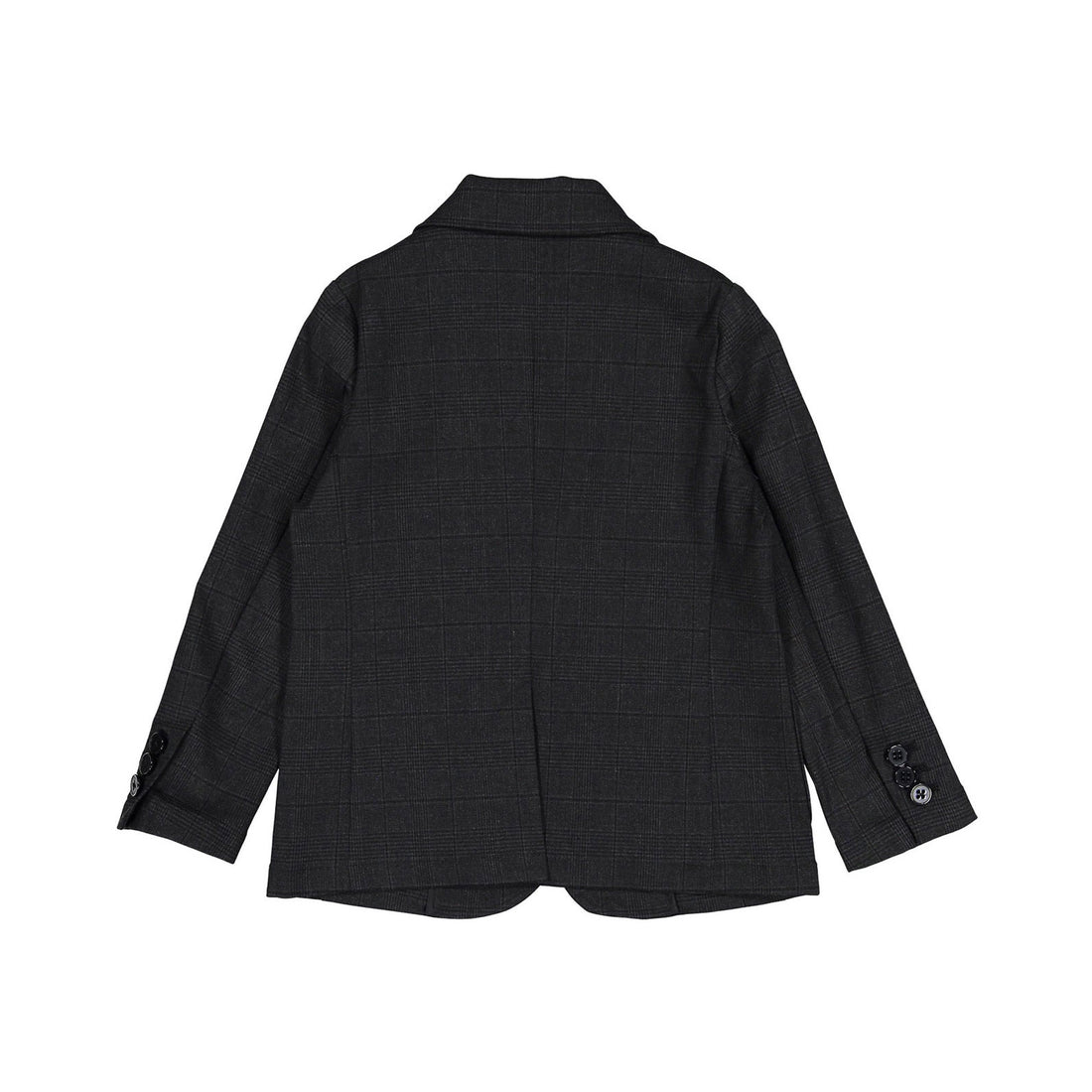 Arch and Line Charcoal Mono-Plaid Suit Jacket