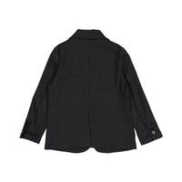 Arch and Line Charcoal Mono-Plaid Suit Jacket
