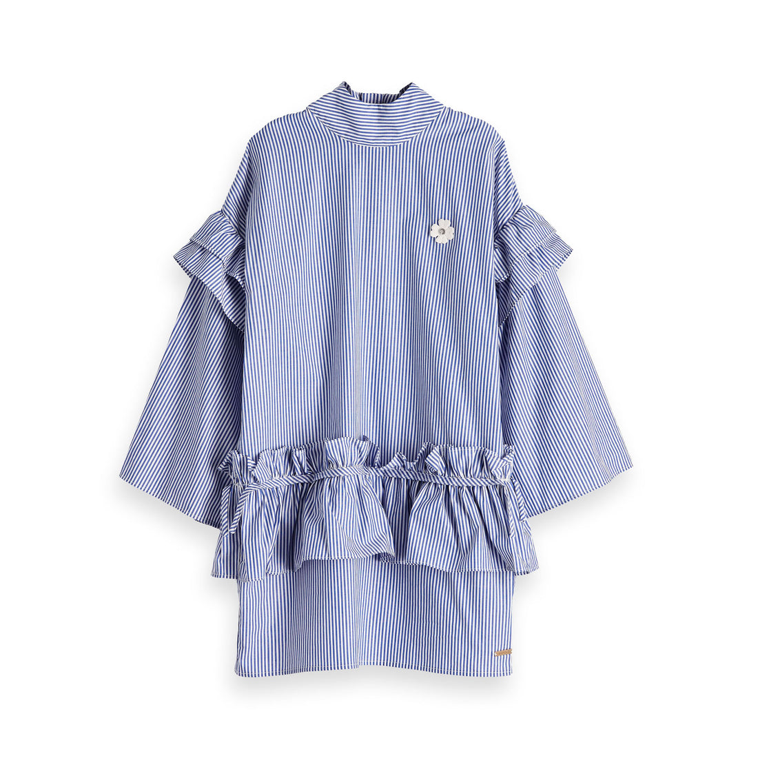 Scotch Shrunk Fashion Long Sleeve Ruffle Turtle Top