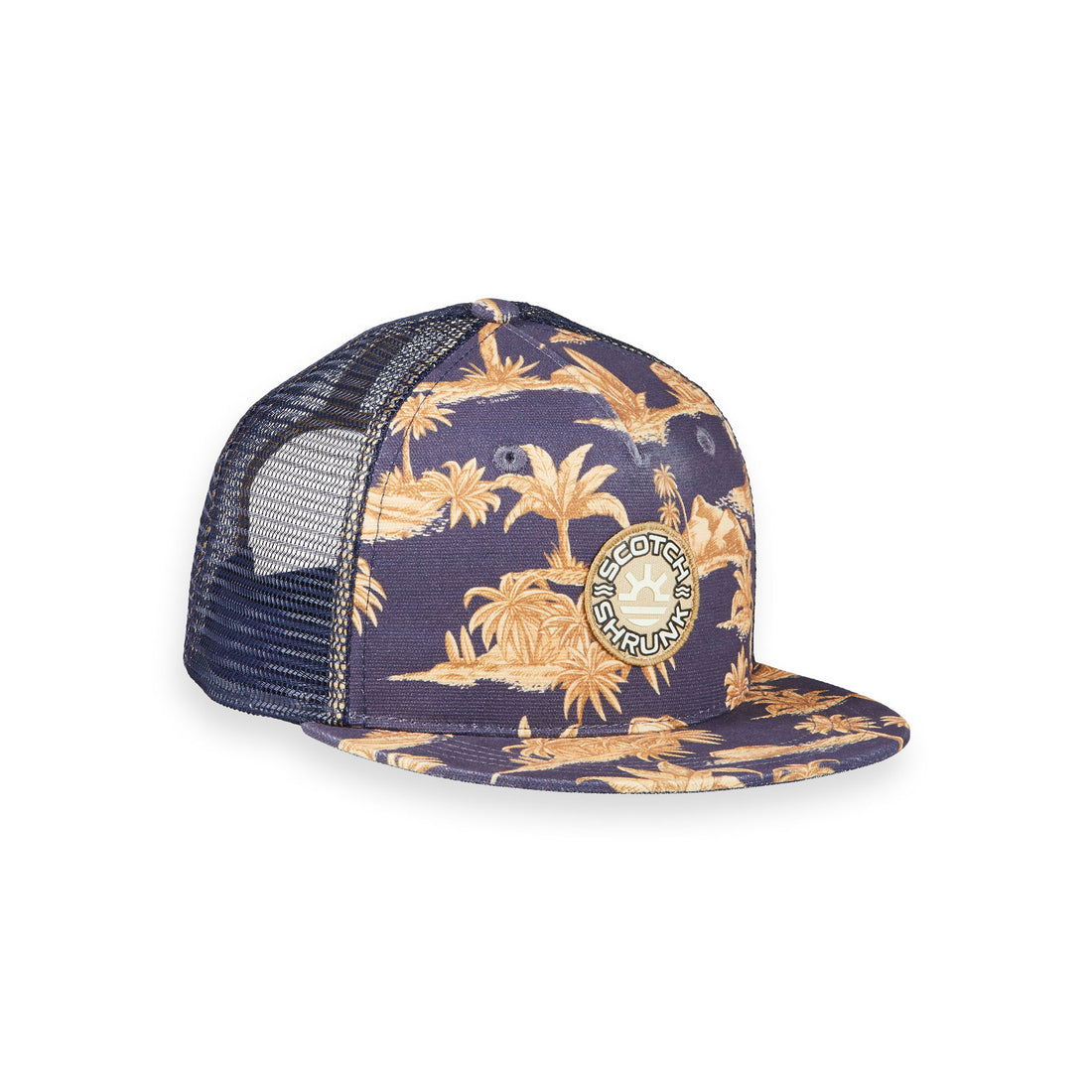 Scotch Shrunk Palm Tree Print Mesh Cap