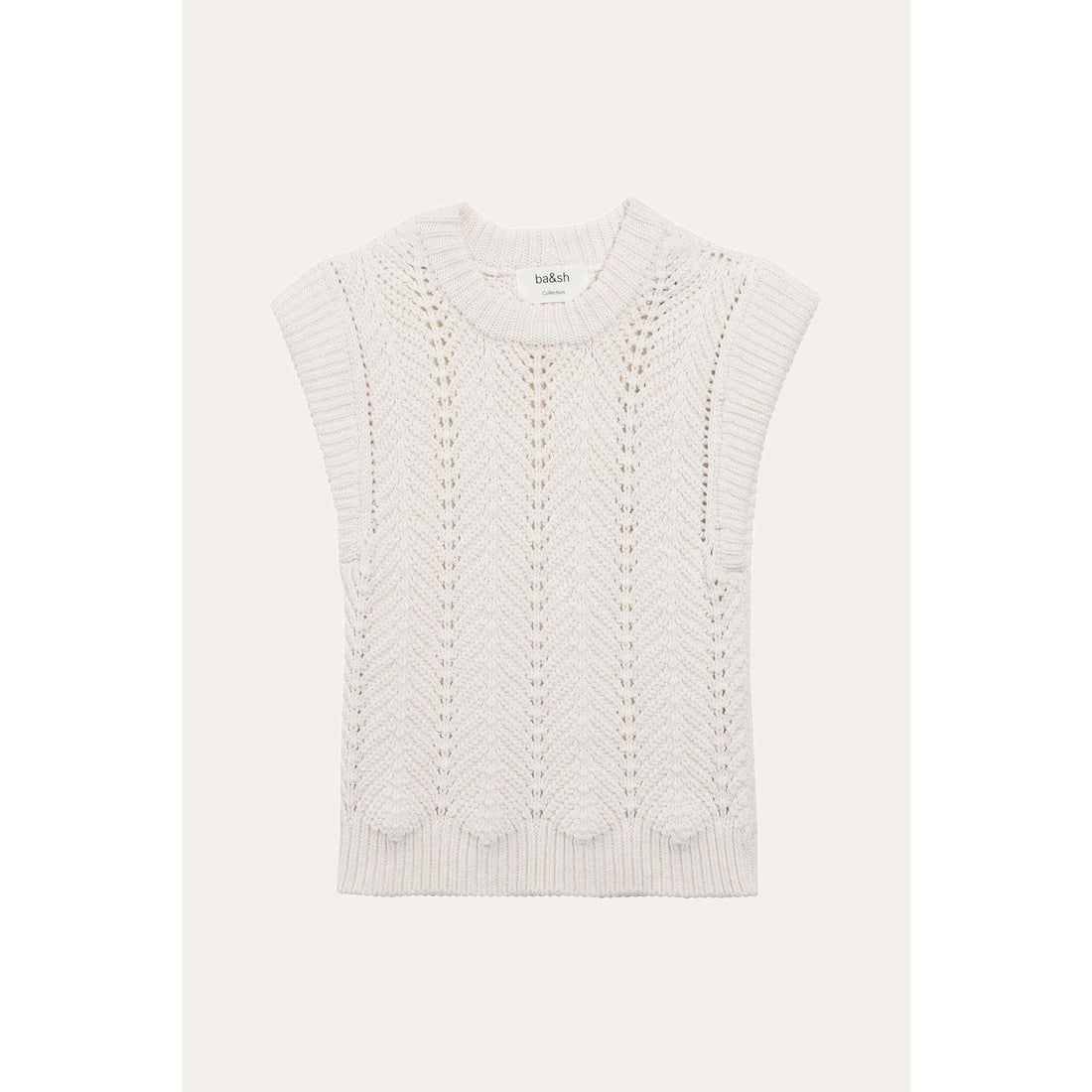 ba&amp;sh Ecru Duna Sweater