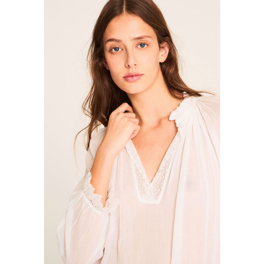 ba&amp;sh White Stella Blouse