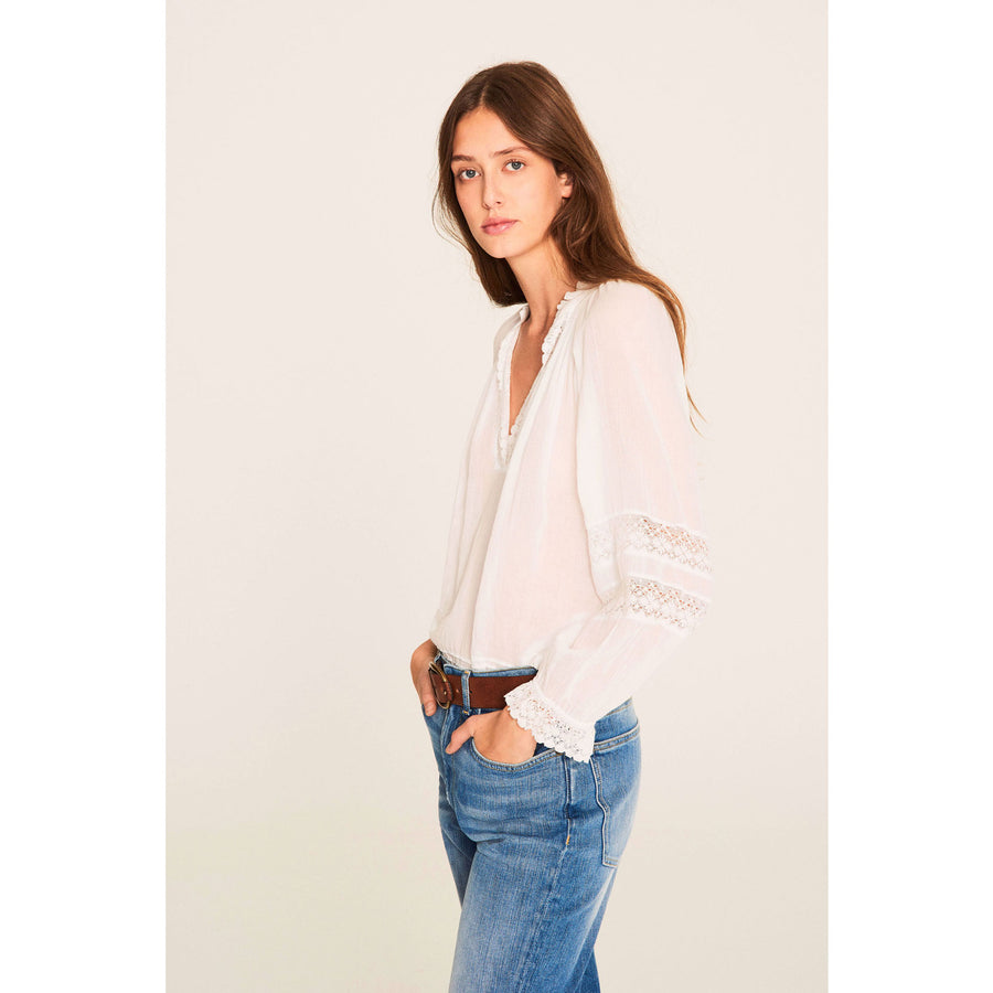 ba&amp;sh White Stella Blouse