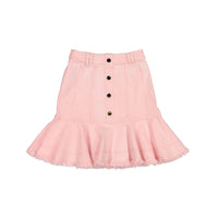 Steph Pink Denim Button Skirt