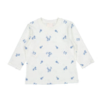 Steph White/Blue Embroidered T-Shirt