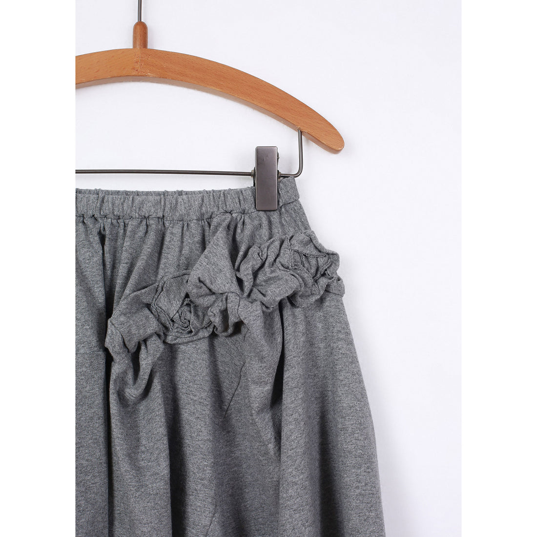 JNBY Grey Ruffle Flair Skirt