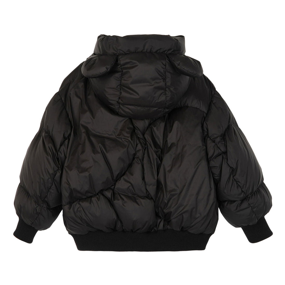 JNBY Black Down Coat Bear Hoodie