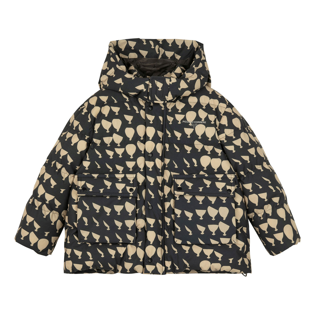 JNBY Black Multi Allover Print Down Jacket