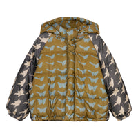JNBY Brown Down Coat Contrast Allover Print