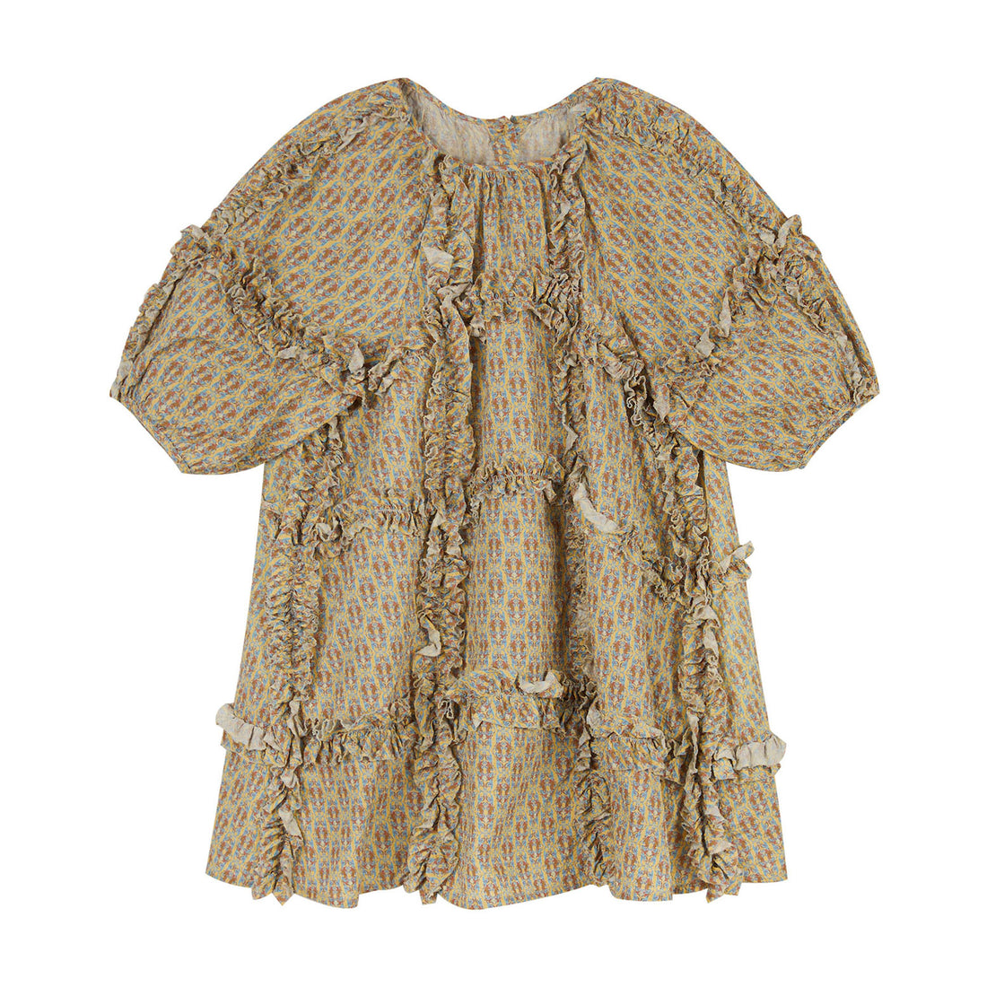 JNBY  Cream Multi Ss Dress With Pattern All Over