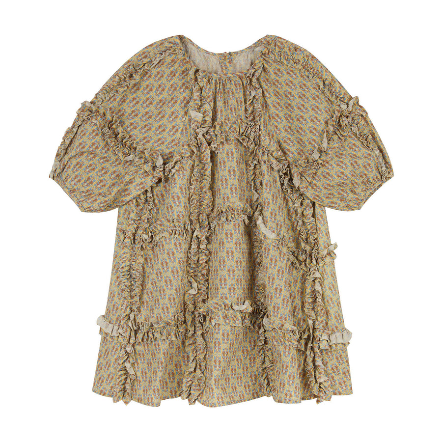 JNBY  Cream Multi Ss Dress With Pattern All Over