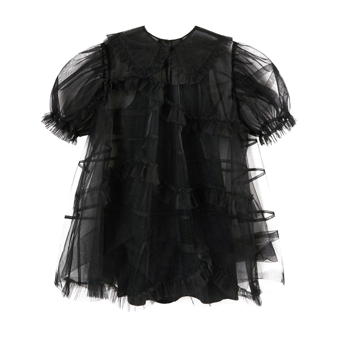 JNBY  Coal Ss Dress With Tulle Detail