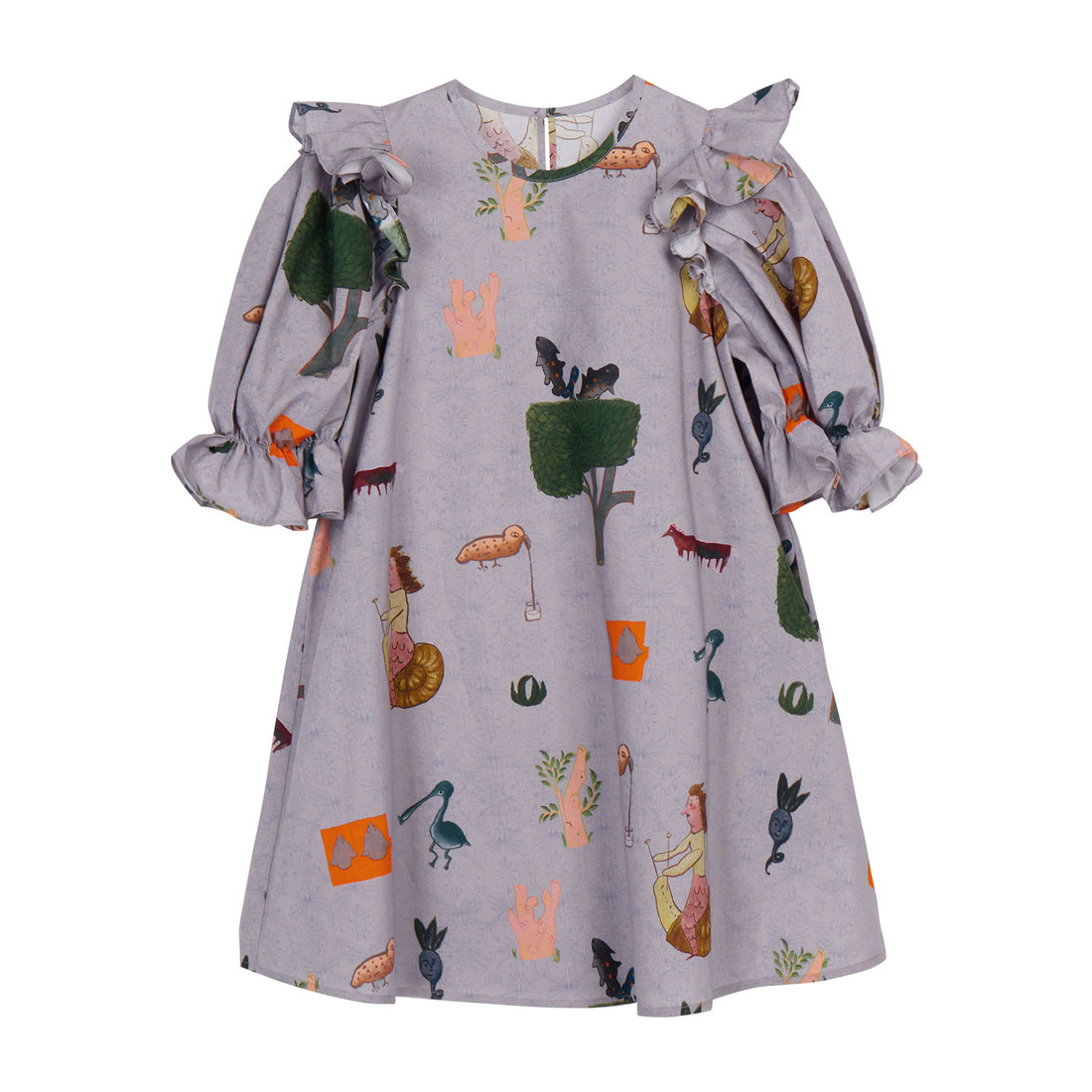 JNBY Grey Ss Dress With Print