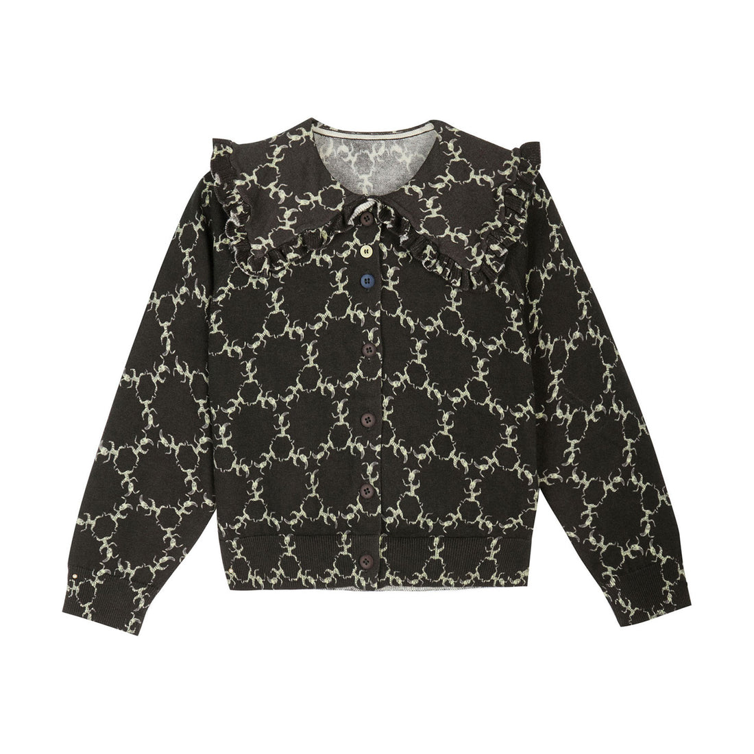 JNBY  Black Multi Cardigan With All Over Pattern